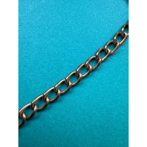 J. Crew VTG Gold Tone Blue Bead Rhinestone Sparkly Statement Necklace - Picture 6 of 8